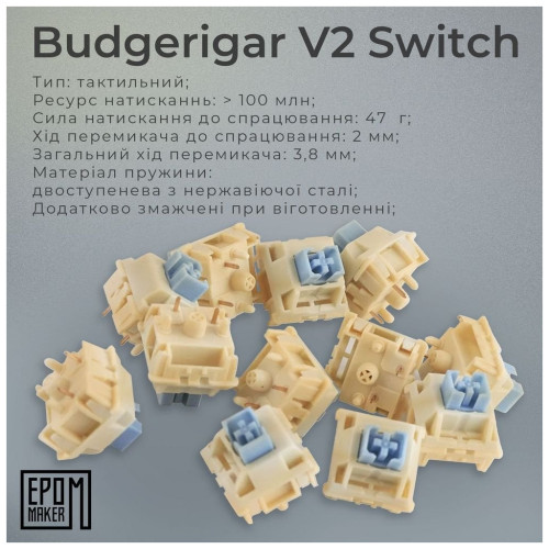 Клавіатура Epomaker EK68 65 Budgerigar V2 Switch Hot-Swap RGB Wireless/Bluetooth/USB UA Black (EK68-B-BV2)