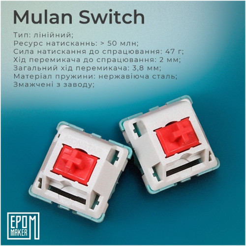 Клавіатура Epomaker Shadow-S TKL Mulan Switch Hot-Swap LCD Screen RGB Wireless/Bluetooth/USB UA White (SHS-W-M)