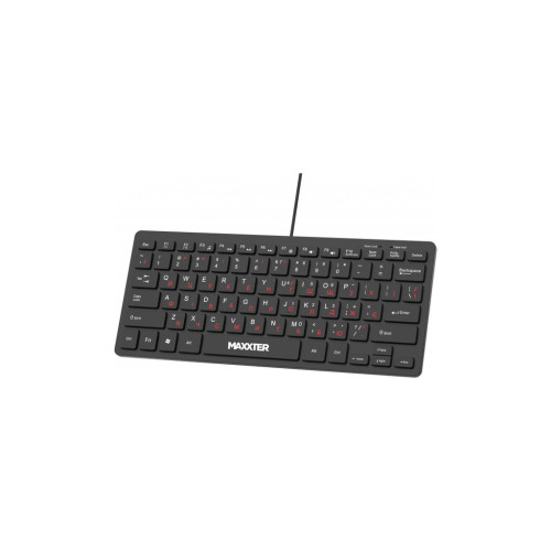 Клавіатура Maxxter KBM-C01B-UA USB UA Black (KBM-C01B-UA)