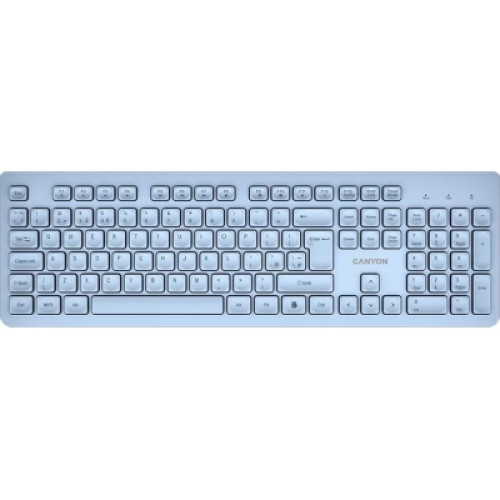 Клавіатура Canyon HKB-W01 Silent Wireless UA Blue (CNS-HKBW01BL)