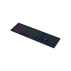 Клавіатура Canyon HKB-W11 Slim Dual Mode Wireless/Bluetooth RGB UA Black (CNS-HBTK11B)