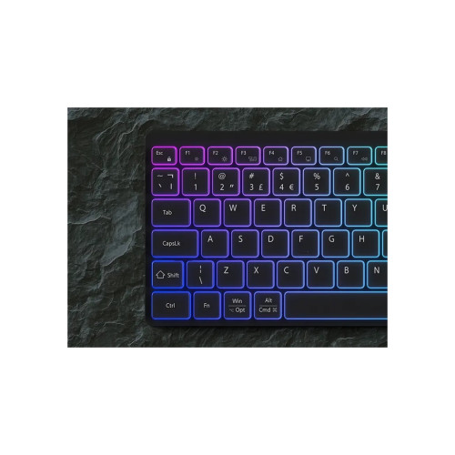 Клавіатура Canyon HKB-W11 Slim Dual Mode Wireless/Bluetooth RGB UA Black (CNS-HBTK11B)