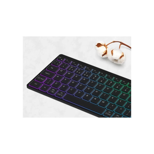 Клавіатура Canyon HKB-W11 Slim Dual Mode Wireless/Bluetooth RGB UA Black (CNS-HBTK11B)