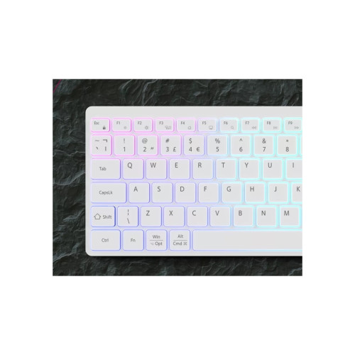 Клавіатура Canyon HKB-W11 Slim Dual Mode Wireless/Bluetooth RGB UA White (CNS-HBTK11W)