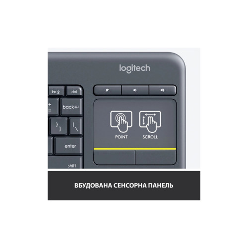 Клавіатура Logitech K250 Bluetooth/Wireless UA Graphite (920-013822)