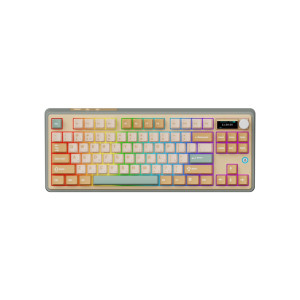 Клавіатура Ajazz AK870 Jasmine Switch Yellow RGB USB/Wireless/Bluetooth UA Brown (AK870-JS-YWG)