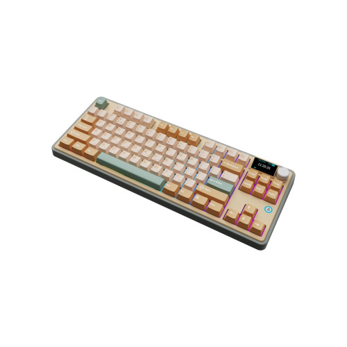 Клавіатура Ajazz AK870 Jasmine Switch Yellow RGB USB/Wireless/Bluetooth UA Brown (AK870-JS-YWG)