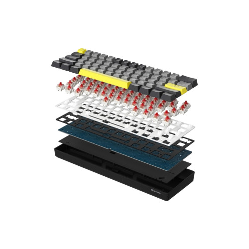 Клавіатура GamePro MK130G Pro Outemu Red Switch Hot-Swap 60 RGB USB/Wireless/Bluetooth Black (MK130G Pro)