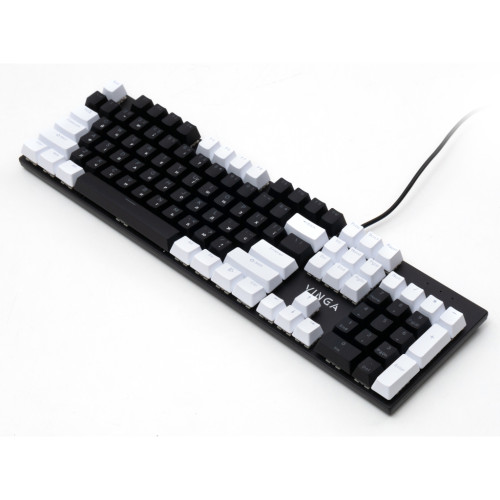 Клавіатура Vinga KBGM-095 LED Brown Switch USB White/Black (KBGM-095BR White/Black) Клавіатура Vinga KBGM-095 LED Brown Switch USB White/Black (KBGM-095BR White/Black)