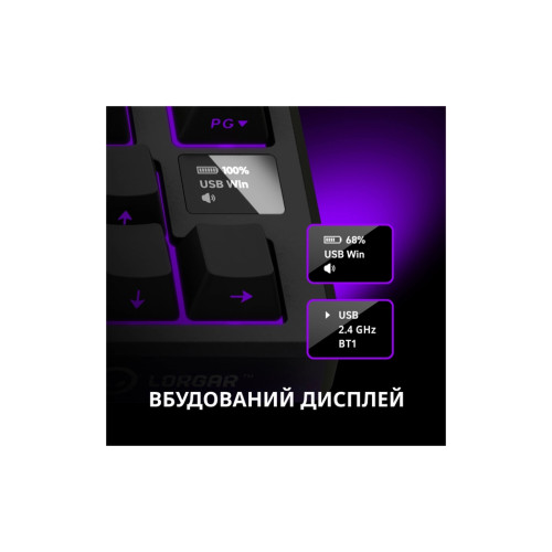 Клавіатура Lorgar KBP7075W Pro RGB Wireless/Bluetooth/USB UA White (LRG-KBP7075W-WH-US)
