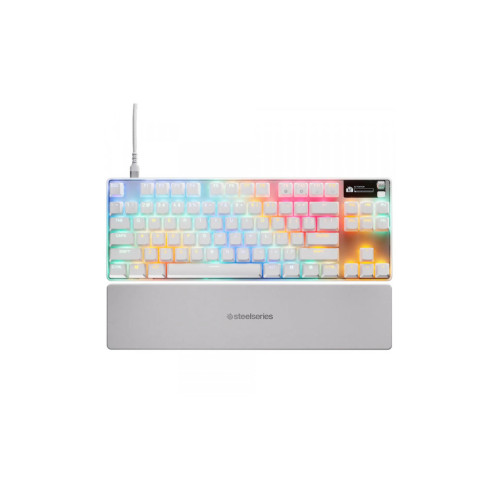 Клавіатура SteelSeries Apex Pro TKL Gen 3 HyperMagnetic OmniPoint 3.0 OLED USB UA White (64898)