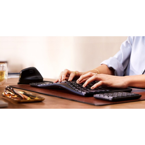 Клавіатура HP 960 BLK Ergonomic split-zone UA Black (7E755AA)