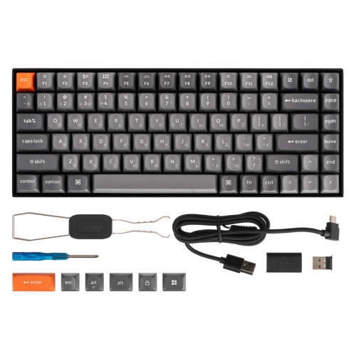 Клавіатура Keychron K2 Max K Super Brown QMK Wireless/Bluetooth/USB-А UA Black (K2M-C3-UA)