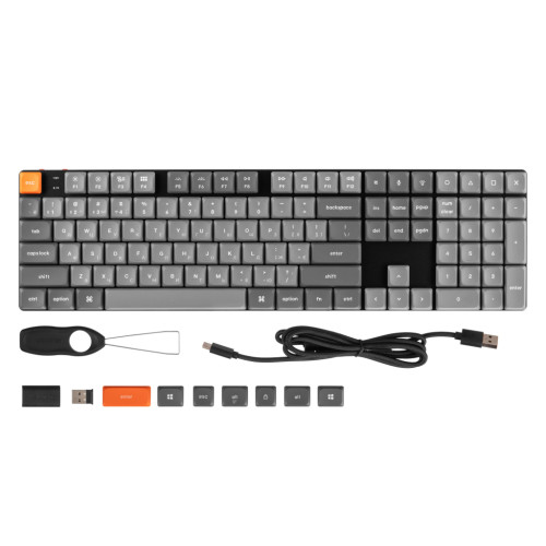 Клавіатура Keychron K5 Max Gateron MX 2.0 Brown White Led QMK Wireless/Bluetooth/USB-А UA Black (K5M-A3-UA)