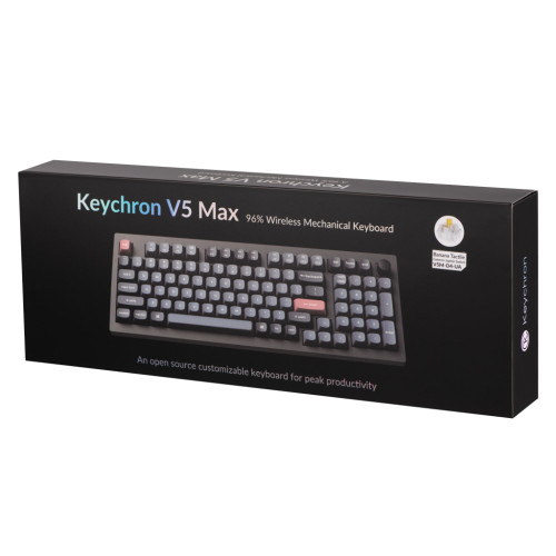 Клавіатура Keychron V5 Max Gateron Jupiter Banana Knob Hot-Swap QMK Wireless/Bluetooth/USB-А UA Black (V5M-D4-UA) Клавіатура Keychron V5 Max Gateron Jupiter Banana Knob Hot-Swap QMK Wireless/Bluetooth/USB-А UA Black (V5M-D4-UA)