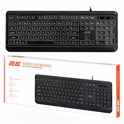 Клавіатура 2E 2E KS120 USB-A Black (2E-KS120UB_UA)