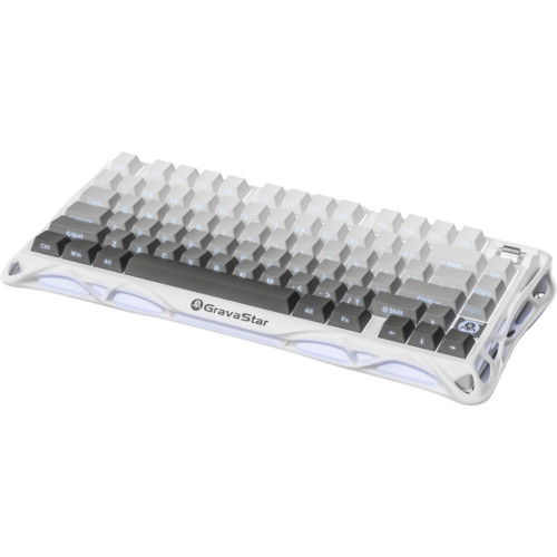 Клавіатура GravaStar Mercury K1 TKL Wireless/Bluetooth/USB UA White (GSK1_GWHT)