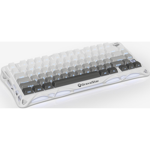 Клавіатура GravaStar Mercury K1 TKL Wireless/Bluetooth/USB UA White (GSK1_GWHT)