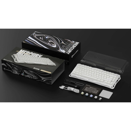Клавіатура GravaStar Mercury K1 Lite Wireless/Bluetooth/USB UA White (GSK1LITE_WHT)