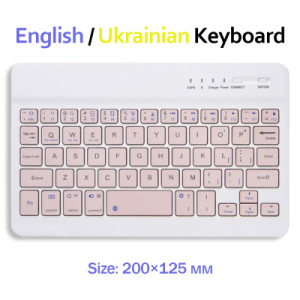 Клавіатура BeCover Bluetooth UA Pink (713411)