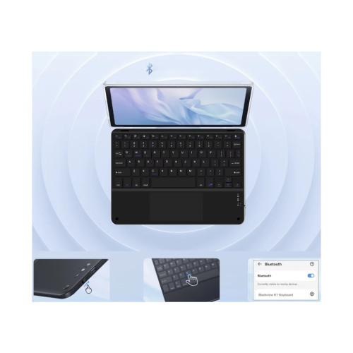 Клавіатура BeCover with TouchPad Bluetooth UA Black (713403)