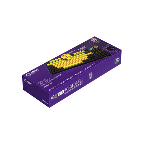 Клавіатура Lorgar KBP70TKLW Wireless TKL Mechanical Pro UA Black/Yellow (LRG-KBP70TKLW-YL-US)