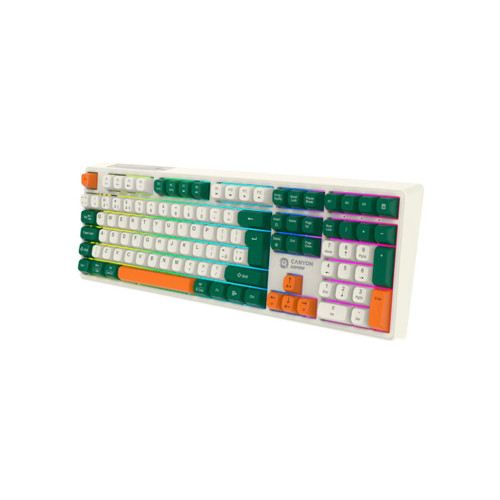 Клавіатура Canyon Shadder GKW-11 RGB Silent Wireless/Bluetooth/USB UA White (CND-SKBW11)