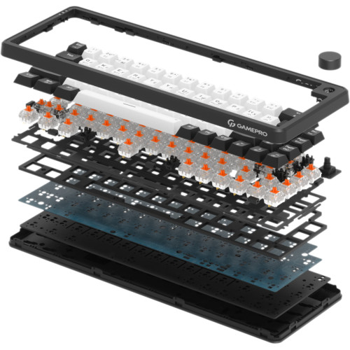 Клавіатура GamePro Asgard Valhalla MK210B Pro 65 RGB Wireless/Bluetooth/USB Black (MK210B Pro)