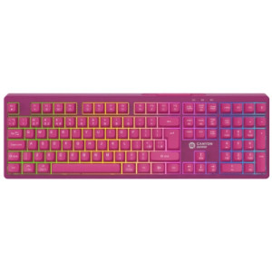 Клавіатура Canyon Fortnax Bluetooth/Wireless/ USB UA Pink (CND-SKBW2)