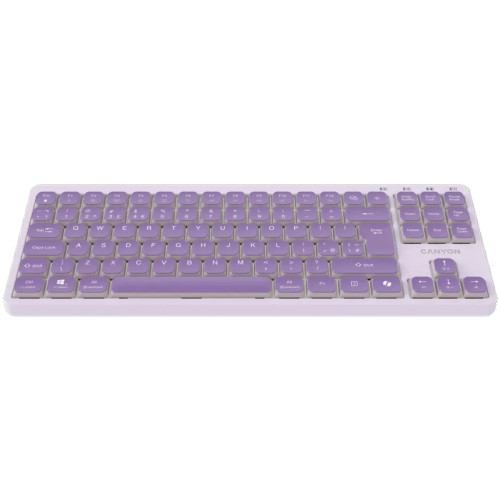Клавіатура Canyon OnType 10 TKL Mechanical Silent Low-profile USB UA Violet (CNS-HKB10V)