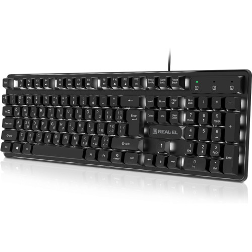 Клавіатура REAL-EL RK-7015 USB Black (EL123100049) Клавіатура REAL-EL RK-7015 USB Black (EL123100049)