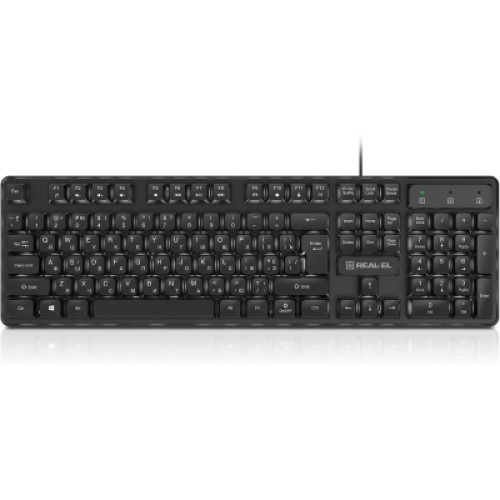 Клавіатура REAL-EL RK-7015 USB Black (EL123100049) Клавіатура REAL-EL RK-7015 USB Black (EL123100049)
