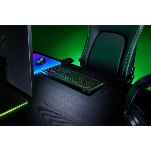 Клавіатура Razer BlackWidow V4 Low-Profile Wireless/Bluetooth/USB Green switch UA Black (RZ03-05270100-R3M1)