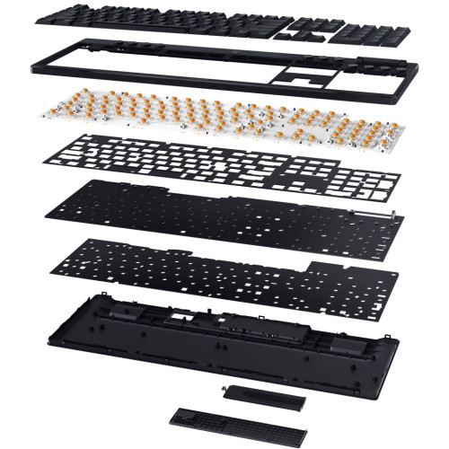 Клавіатура Razer BlackWidow V4 Low-Profile Wireless/Bluetooth/USB Yellow switch UA Black (RZ03-05271500-R3M1)