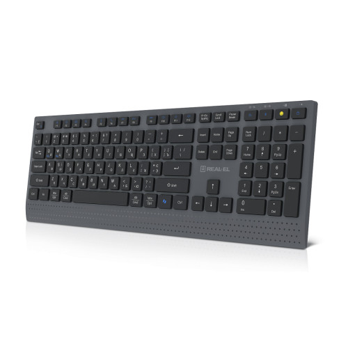 Клавіатура REAL-EL RK-715W Wireless/Bluetooth Black/Gray (EL123100051)