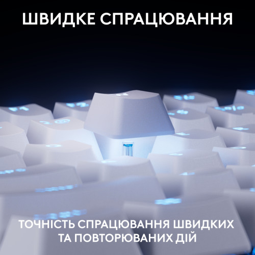 Клавіатура Logitech G PRO X TKL Rapid Linear USB UA White (920-013242) Клавіатура Logitech G PRO X TKL Rapid Linear USB UA White (920-013242)
