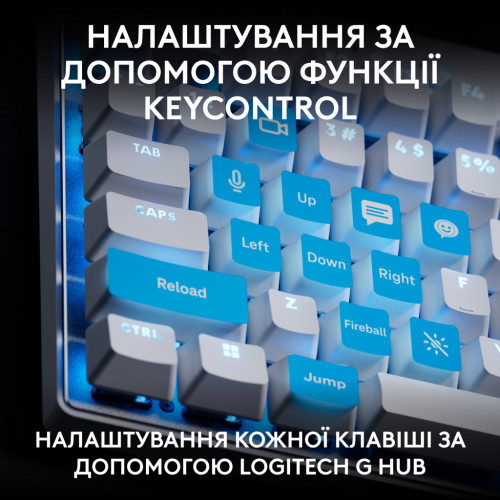 Клавіатура Logitech G PRO X TKL Rapid Linear USB UA White (920-013242) Клавіатура Logitech G PRO X TKL Rapid Linear USB UA White (920-013242)