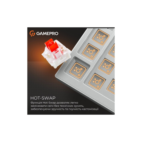 Клавіатура GamePro Genesis Metallic MK144G Outemu Red Switch USB UA Gray (MK144G)