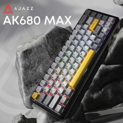 Клавіатура Ajazz AK680 MAX Magnetic Switch RGB USB Black (AK680-M-BGY-AW) Клавіатура Ajazz AK680 MAX Magnetic Switch RGB USB Black (AK680-M-BGY-AW)