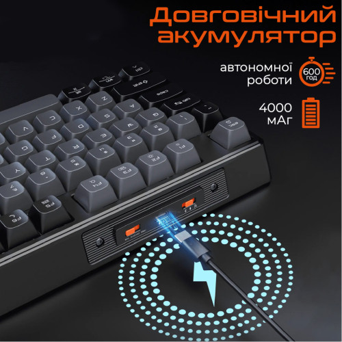 Клавіатура Meetion MK14 Bluetooth/USB Type-C Black (MT-MK14-A-RUA)