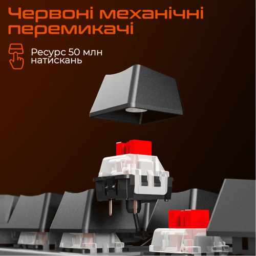 Клавіатура Meetion MK008 Pro USB Type-C Black (MT-MK008Pro-W-RUA)