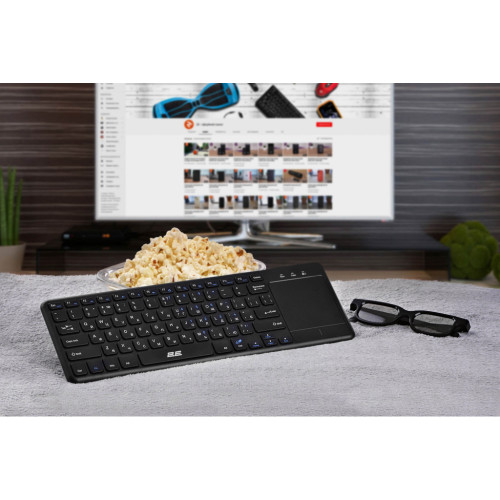 Клавіатура 2E KT100 Touch Wireless UA Black (2E-KT100WB_UA)