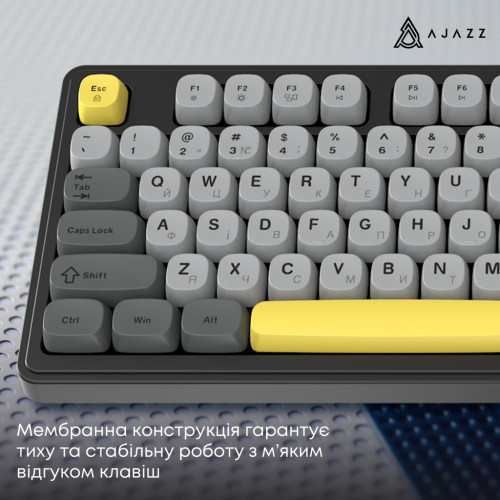 Клавіатура Ajazz AF98 USB UA Black/Grey/Yellow (AF98-BGY) Клавіатура Ajazz AF98 USB UA Black/Grey/Yellow (AF98-BGY)