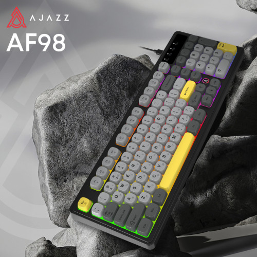 Клавіатура Ajazz AF98 USB UA Black/Grey/Yellow (AF98-BGY) Клавіатура Ajazz AF98 USB UA Black/Grey/Yellow (AF98-BGY)