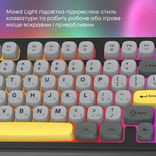Клавіатура Ajazz AF98 USB UA Black/Grey/Yellow (AF98-BGY) Клавіатура Ajazz AF98 USB UA Black/Grey/Yellow (AF98-BGY)