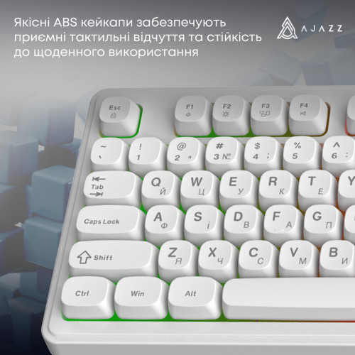 Клавіатура Ajazz AF98 USB UA White (AF98-W)