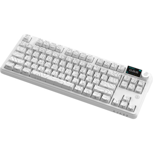Клавіатура Ajazz AK870 V2 Maillard Switch Wireless/Bluetooth/USB UA White (AK870-V2-S-W)