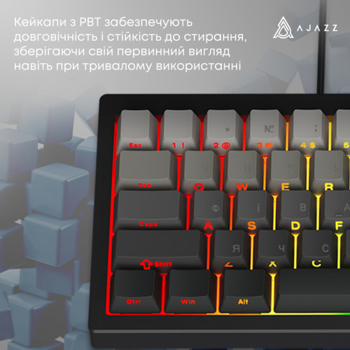 Клавіатура Ajazz AK650 Day Dream Switch Gradient USB UA Black (AK650-DD-BG) Клавіатура Ajazz AK650 Day Dream Switch Gradient USB UA Black (AK650-DD-BG)
