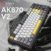 Клавіатура Ajazz AK870 V2 Flying Fish Switch USB UA Black/Grey/Yellow (AK870-V2-FF-BGY)