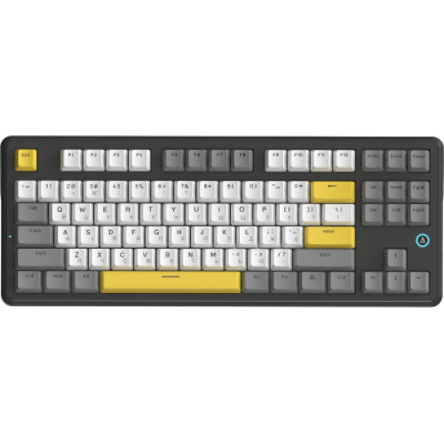 Клавіатура Ajazz AK870 V2 Flying Fish Switch USB UA Black/Grey/Yellow (AK870-V2-FF-BGY)